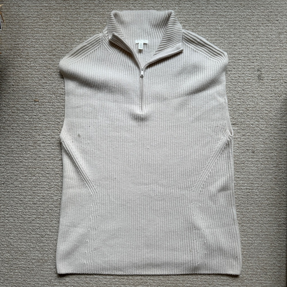 H&M Cream Ribbed Knit Dress
